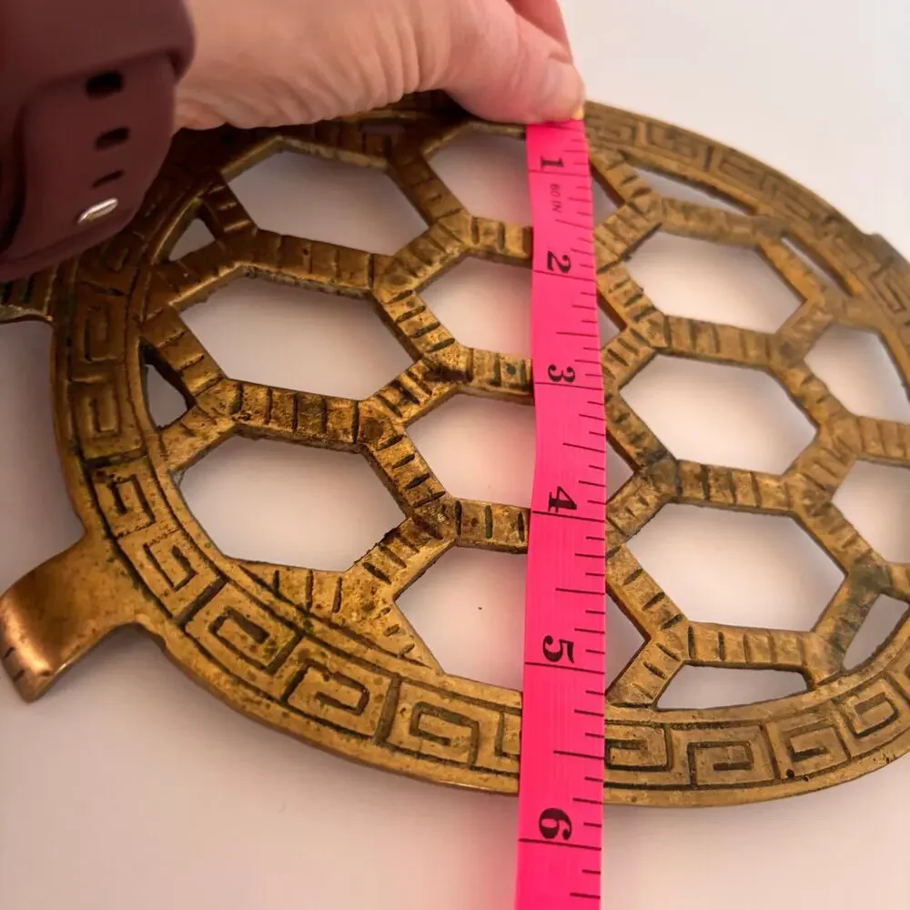 Vintage Brass Turtle Trivet by C.B.K. Ltd - 10
